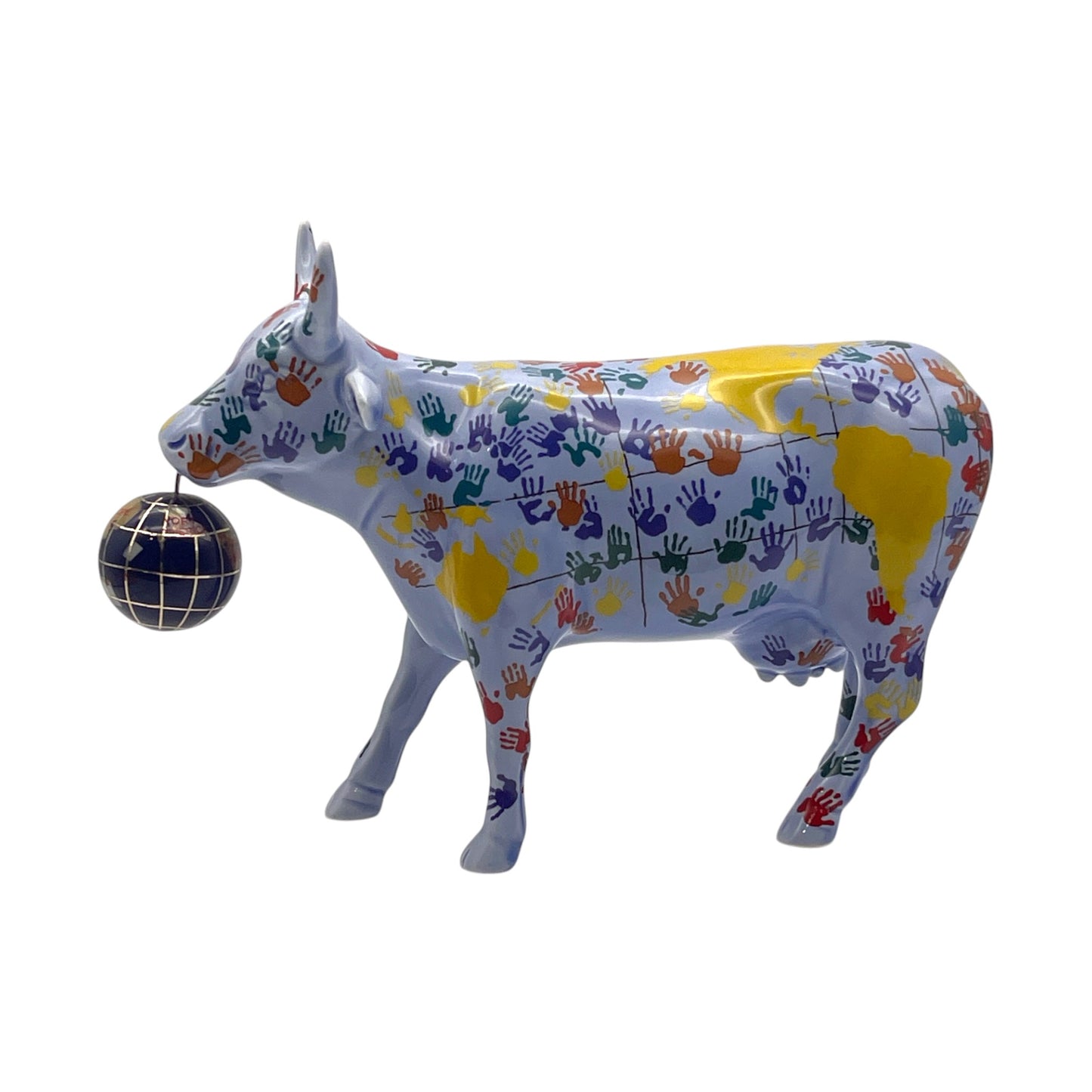 CowParade - It's A Small World Cow #7312 - No Box - 5"