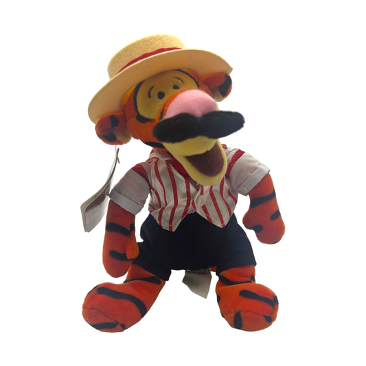 Disney Store - Barbershop Tigger Mini Bean Bag - With Tag - 9"