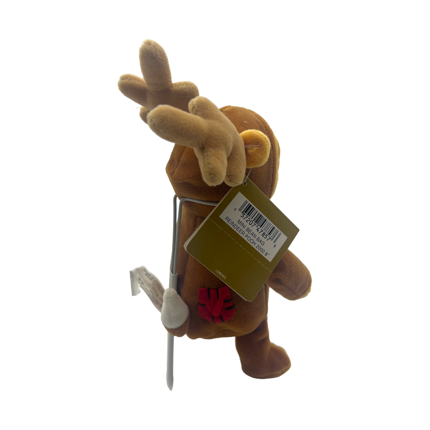 Disney Store - Raindeer Pooh Mini Bean Bag - With Tag - 8"