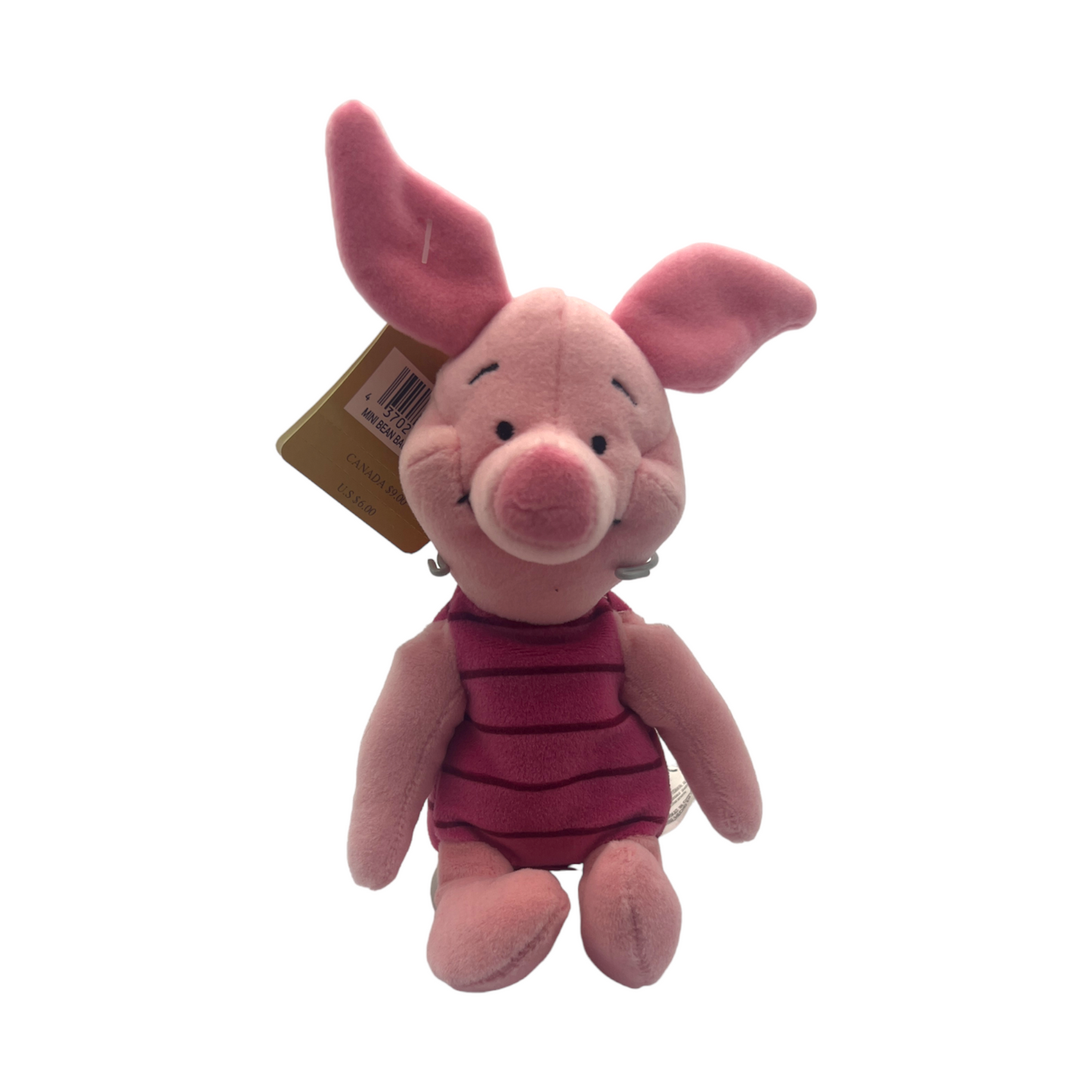 Disney Store - New Piglet Mini Bean Bag - With Tag  - 8"
