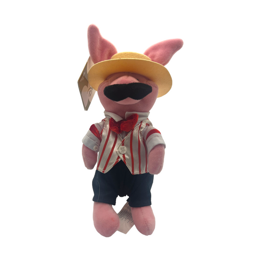 Disney Store - Barbershop Piglet Mini Bean Bag - With Tag - 8"