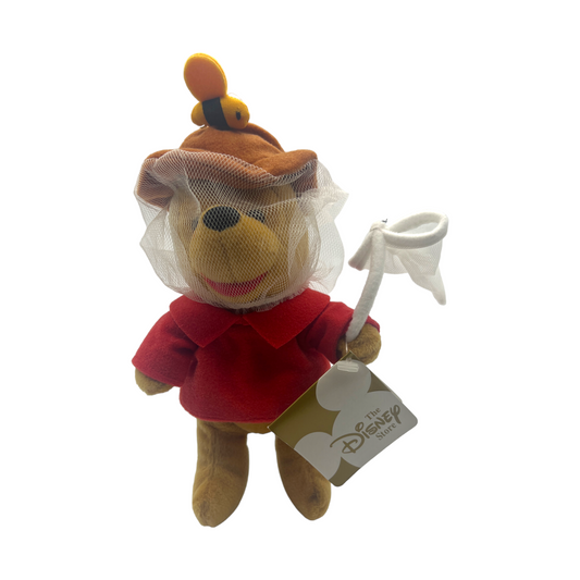 Disney Store - Bee Keeper Pooh Mini Bean Bag - With Tag - 8"