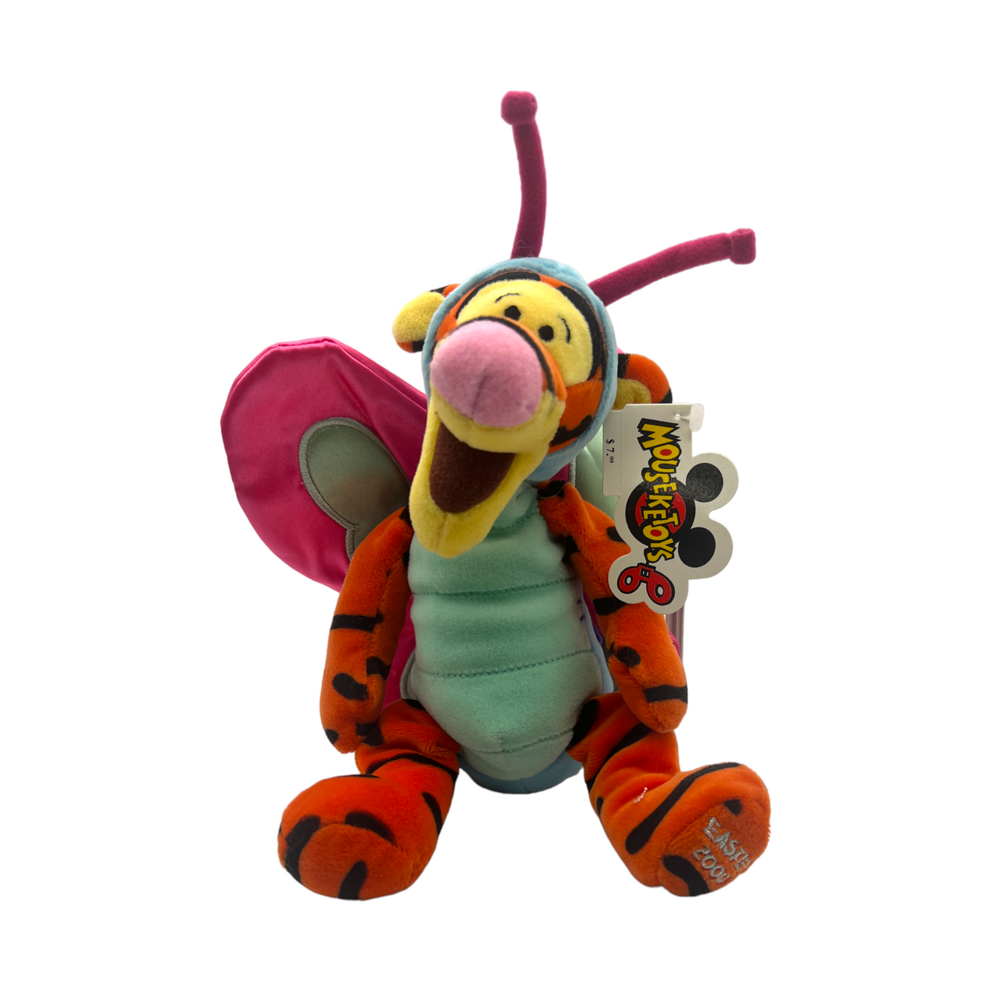 Disney Mouseketoys - Butterfly Tigger Mini Bean Bag - With Tag - 9"
