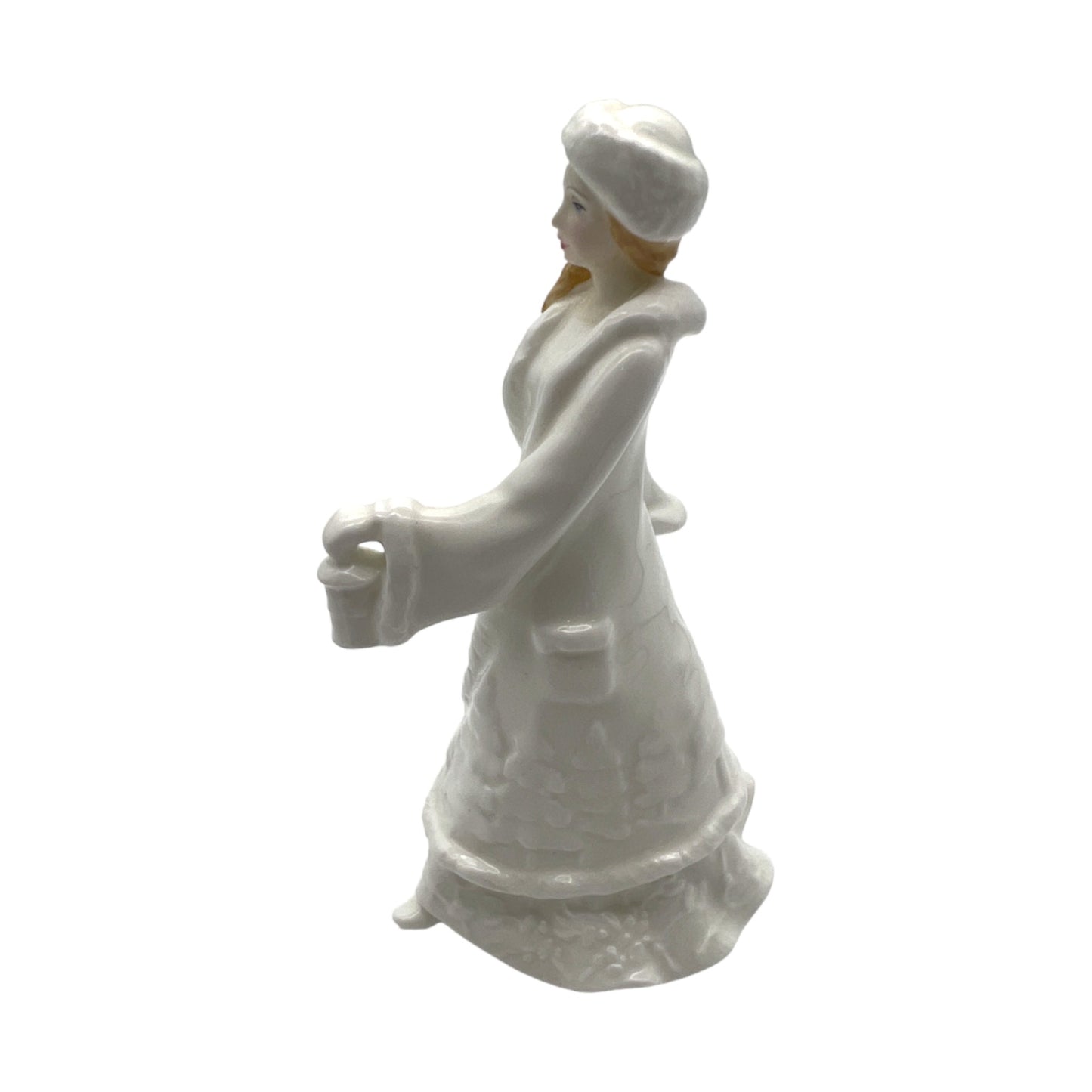 Royal Doulton Bone China - Lady With Lantern Figurine - Christmas Lantern - 6"