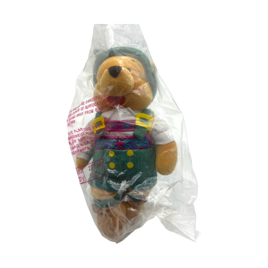 Disney Store - German Lederhosen Octoberfest Pooh Bean Bag - Vintage - With Tag - 10"