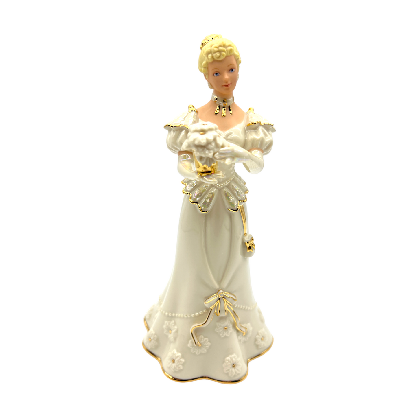 Lenox - Decorating For Christmas - 2003 Ivory Classic Figurine - Limited Edition - Original Box - 9.25"