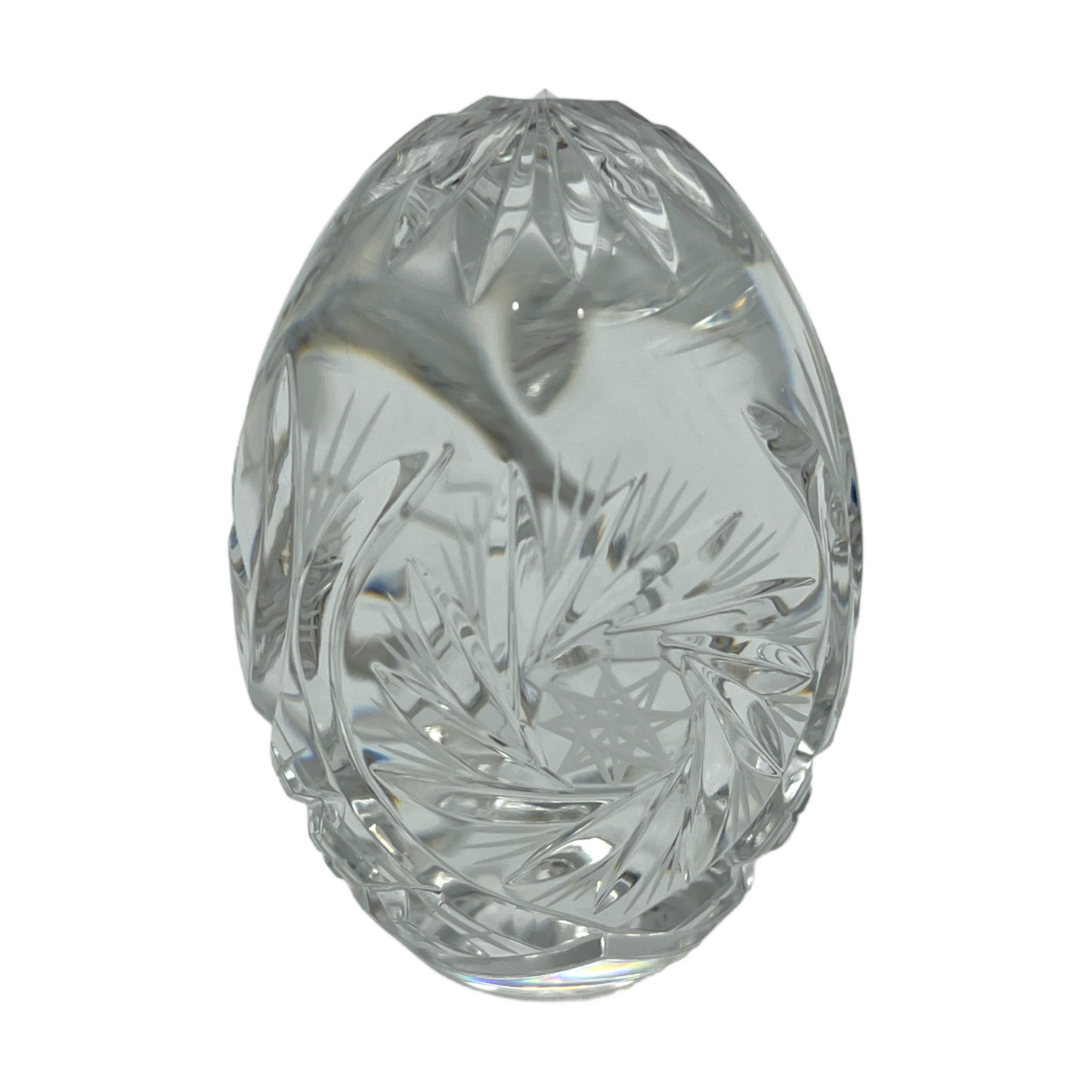 Ethereal Brilliance - Handcrafted Crystal Egg Paperweight