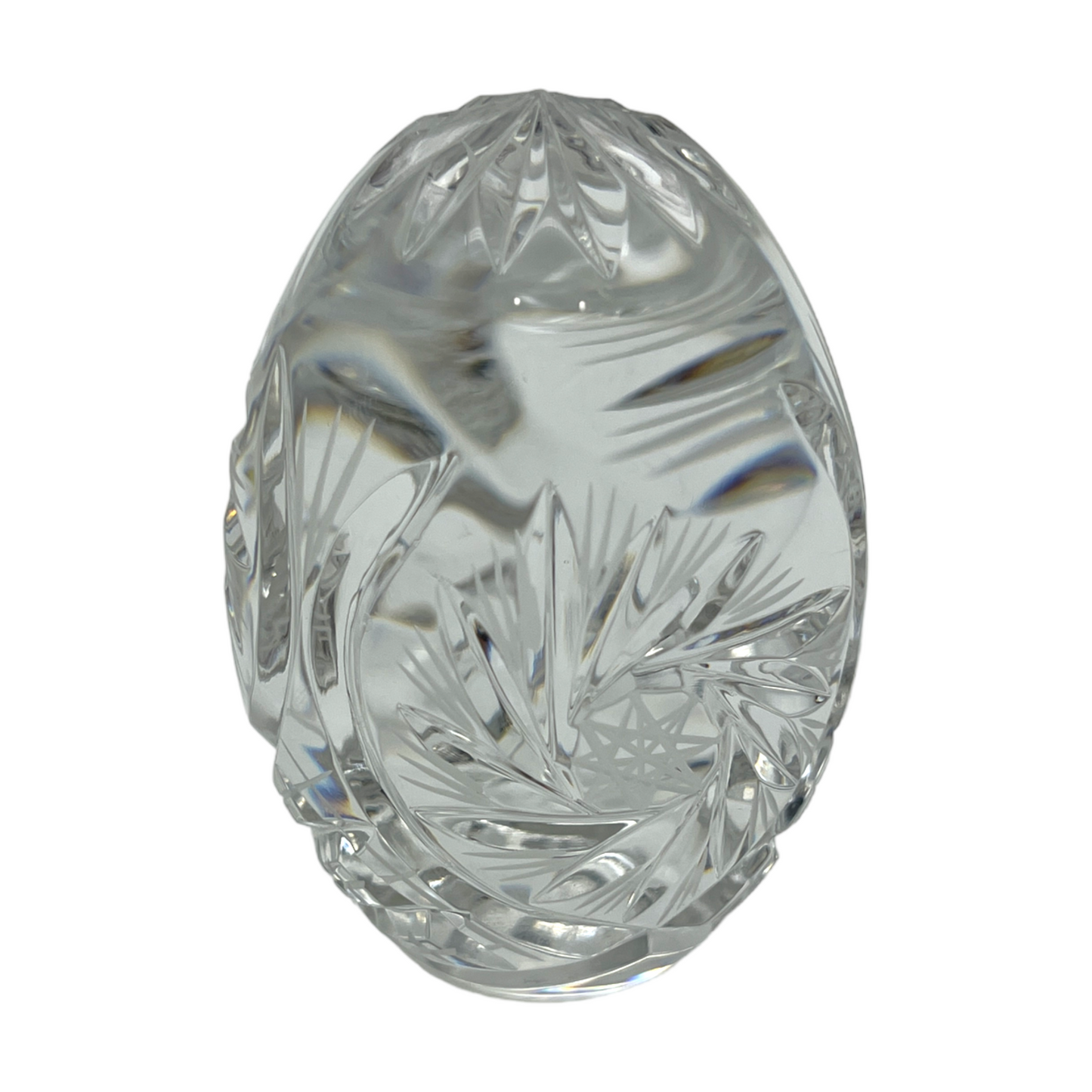 Ethereal Brilliance - Handcrafted Crystal Egg Paperweight