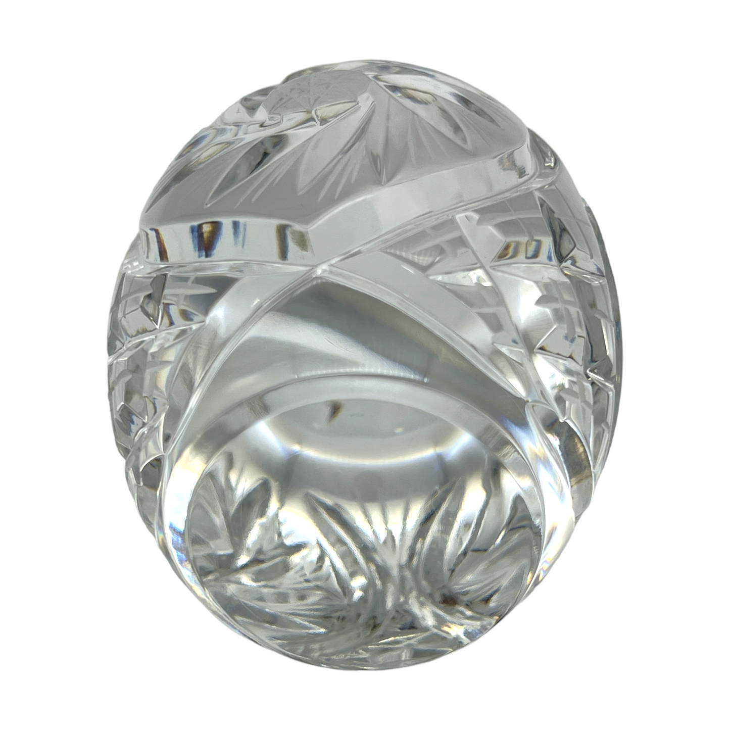 Ethereal Brilliance - Handcrafted Crystal Egg Paperweight