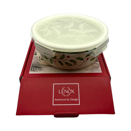 Lenox - American By Design - Holiday - 24oz Serve & Store With Locking Lid - Christmas - New In Box