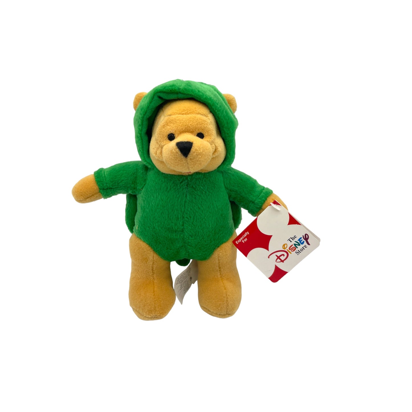 Disney Store - Dressed Up Turtle Pooh - Mini Bean Bag - With Tag - 8"