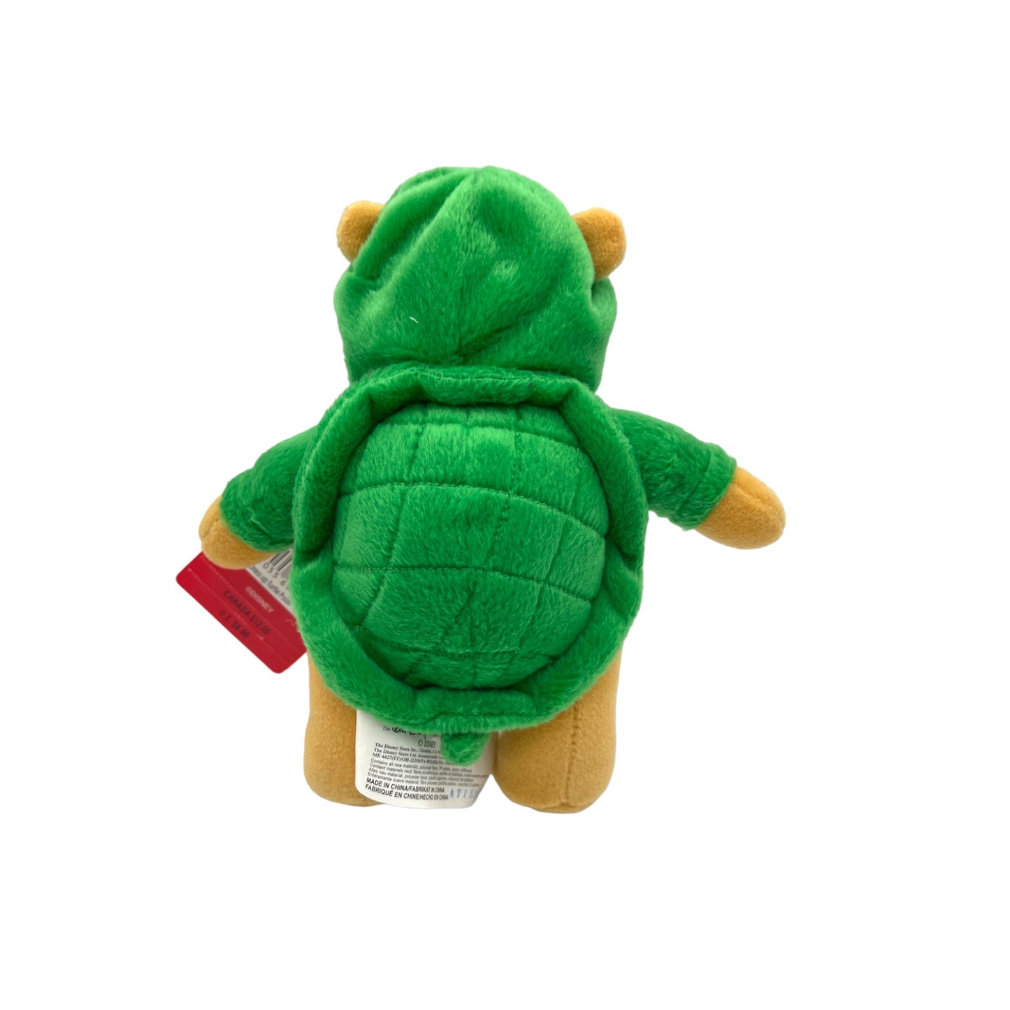 Disney Store - Dressed Up Turtle Pooh - Mini Bean Bag - With Tag - 8"
