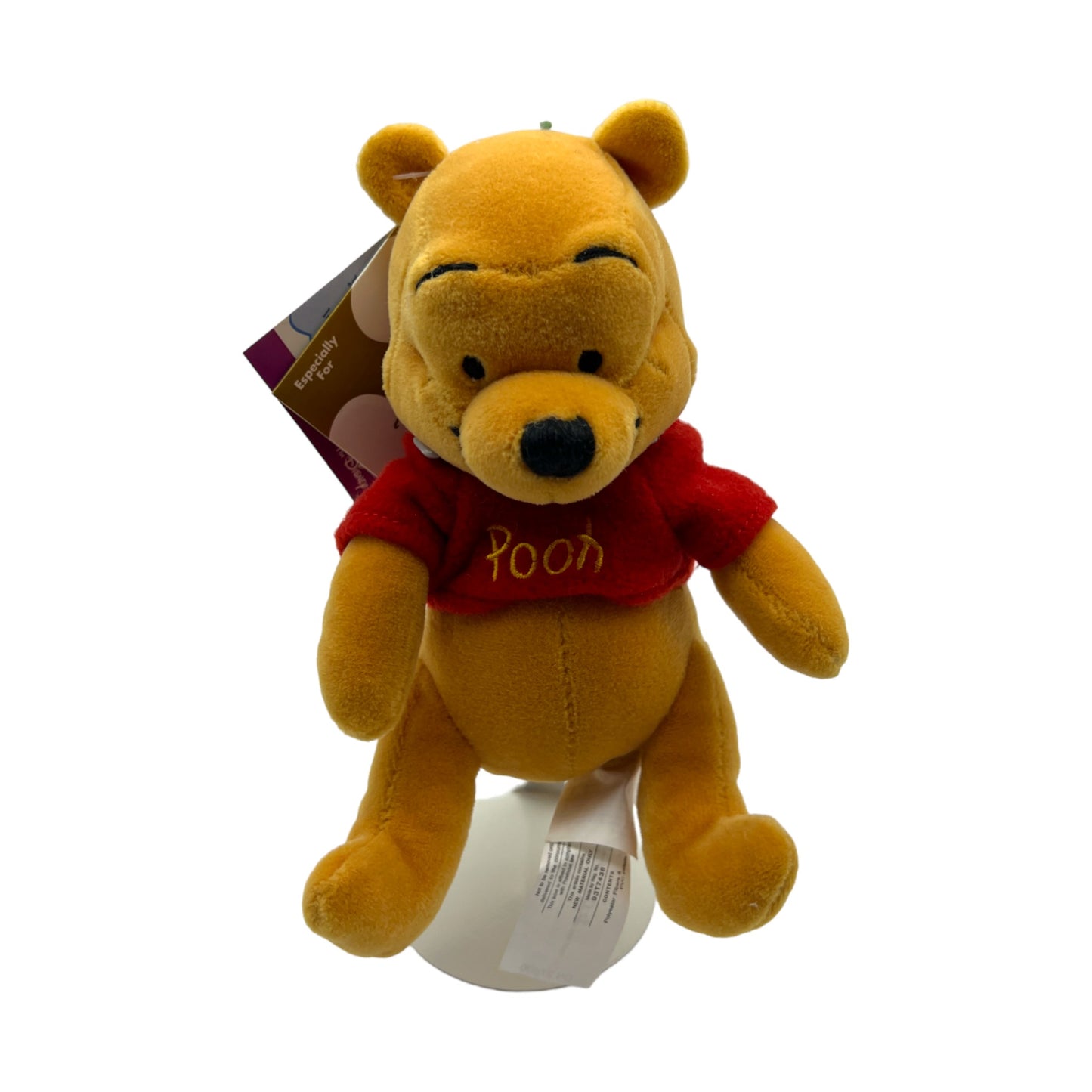 Disney Store - Pooh W/Sound Mini Bean Bag - With Tag - 8"