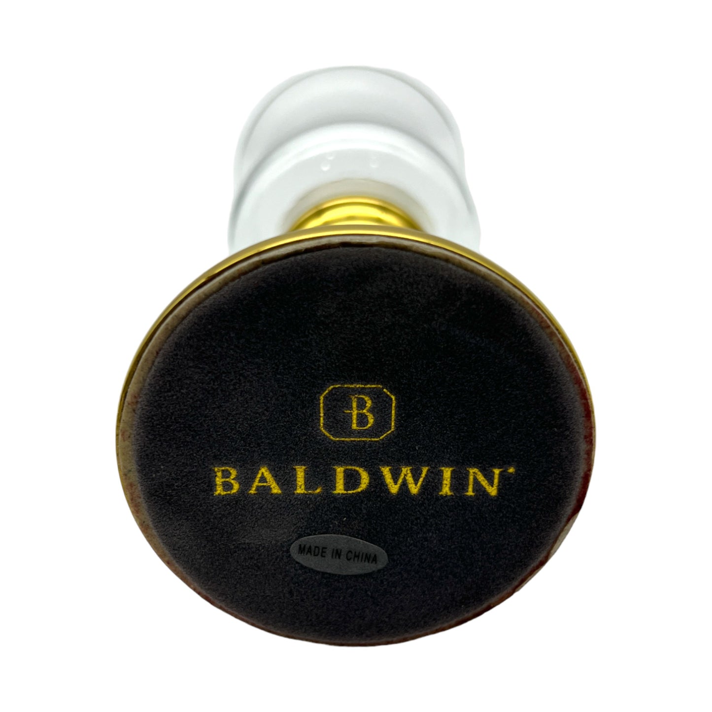 Baldwin - Elegant Brass & Glass Candle Holder - 6"