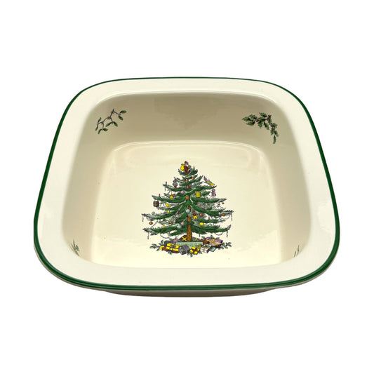 Spode - Christmas Tree Square Dish - Original Box - 10"