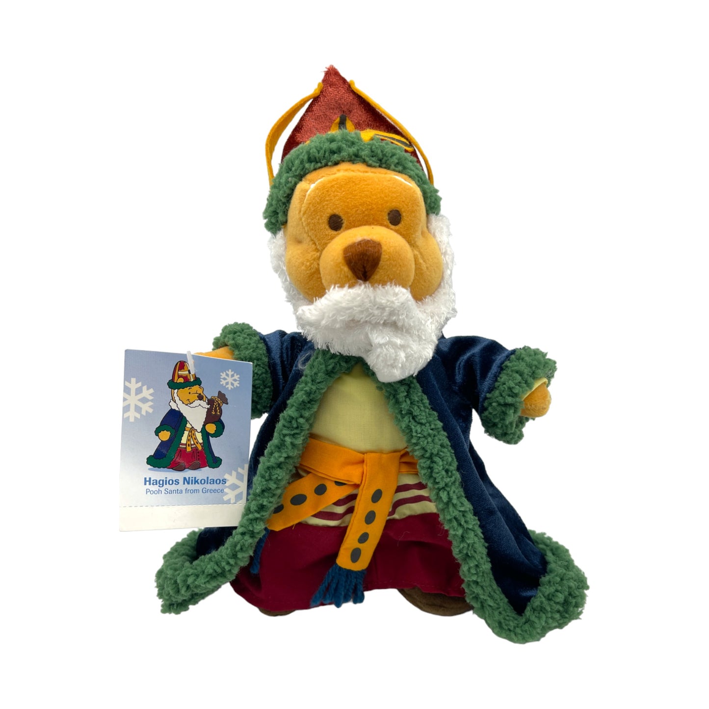 Disney Store - Pooh Santa From Greece - #8 In Series - With Tag - 8"
