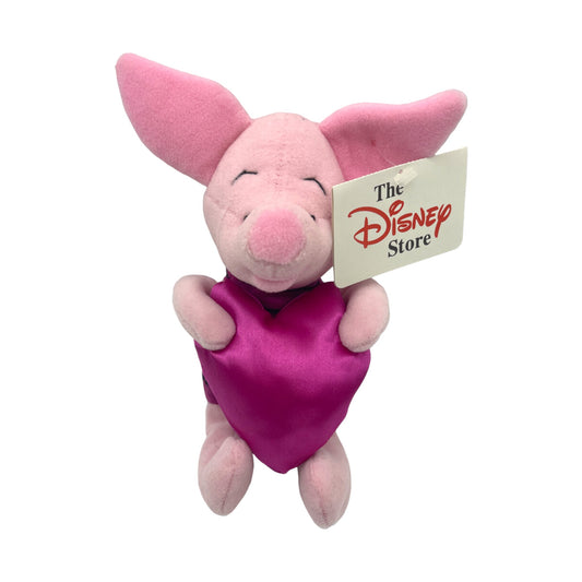 Disney Store London - Valentine Piglet - Mini Bean Bag - Vintage - 8"