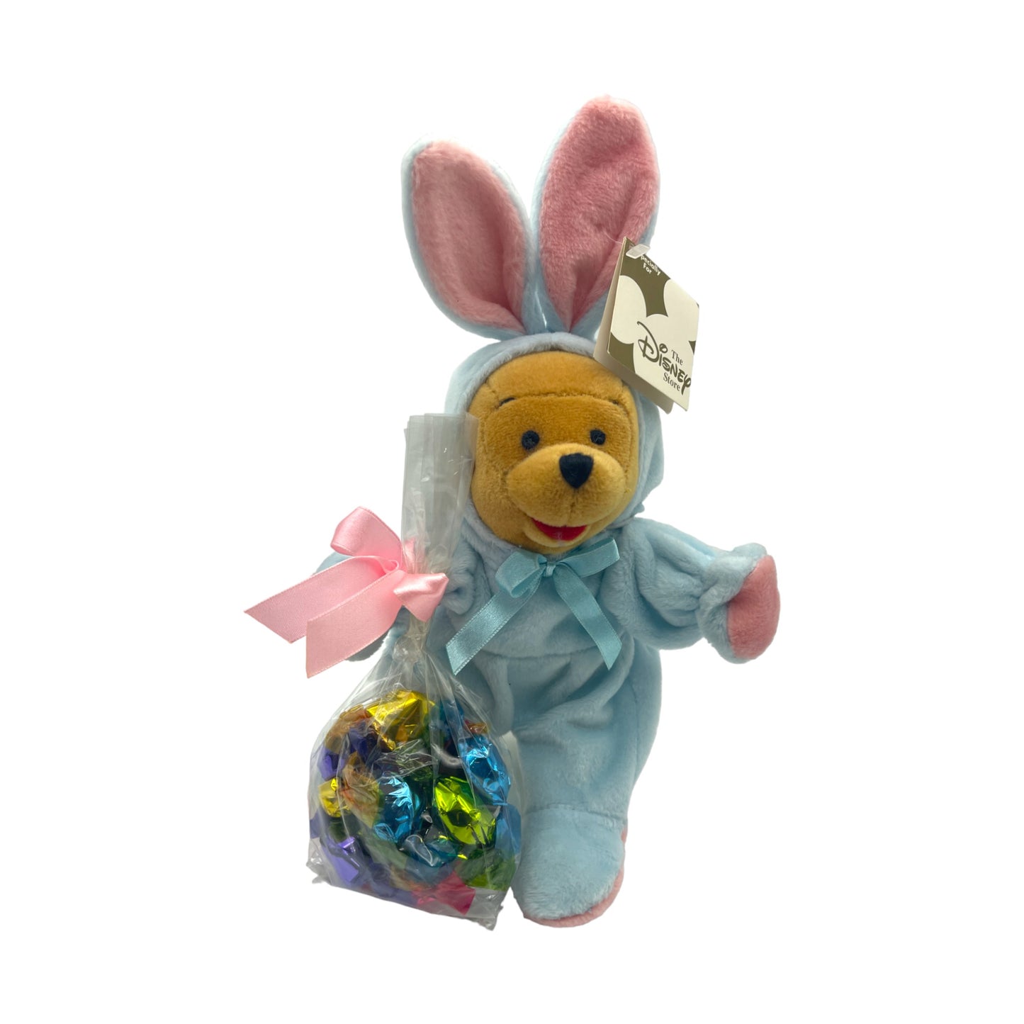 Disney Store - Bunny Pooh With Candy - Mini Bean Bag - Vintage - 8"