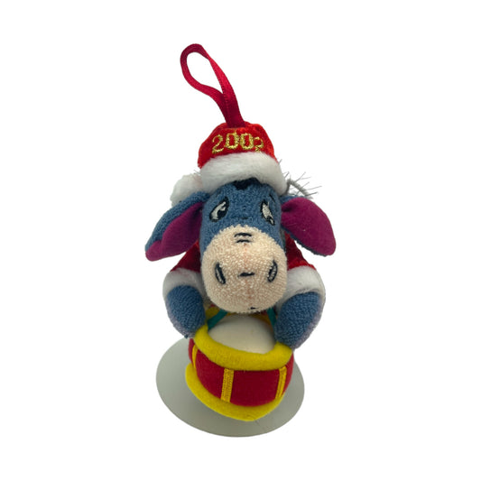 Disney Store - 2002 Eeyore Santa Christmas Ornament - Vintage - 4.5"