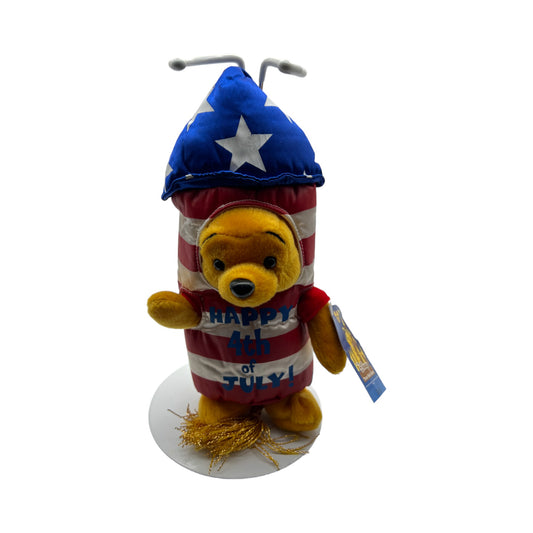 Disney Theme Park Edition - 2002 4th Of July Pooh Plush  - Vintage - 8"