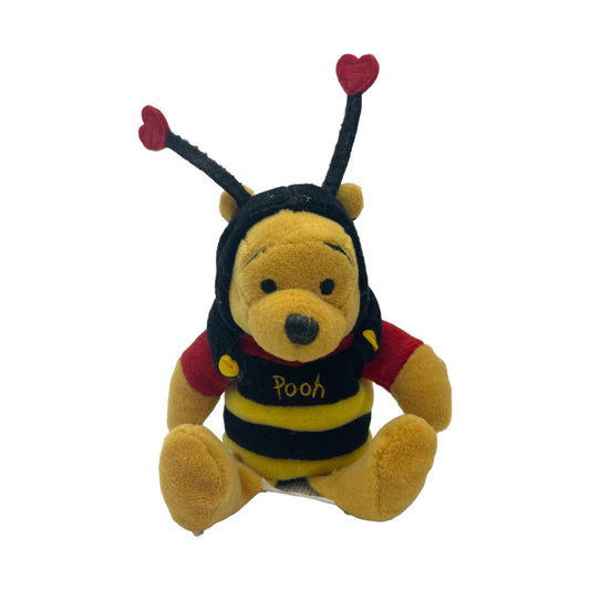 Walt Disney World - Bumble Bee Pooh With Heart - Mini Bean Bag - Vintage - 6"