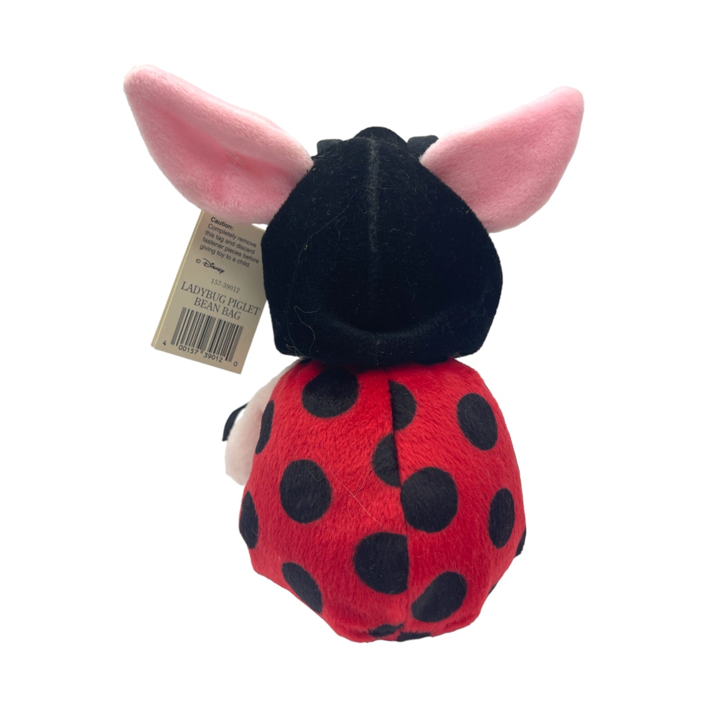 Walt Disney World - 1999 Ladybug Piglet - Bean Bag - With Tag - Vintage - 12"