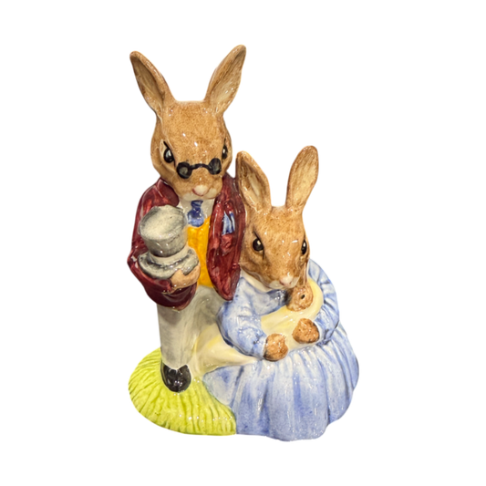 Royal Doulton Bunnykins - Father, Mother & Victoria - 1988