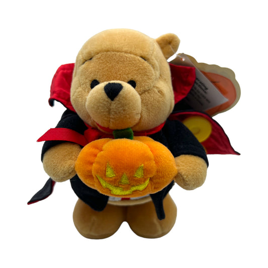 Disney Store - Halloween Hippity Hop Vampire Pooh Wind Up Plush - Vintage - 6"