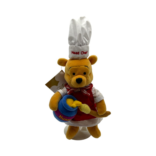 Disney Store - Chef Pooh Bean Bag Plush - Vintage - 10"