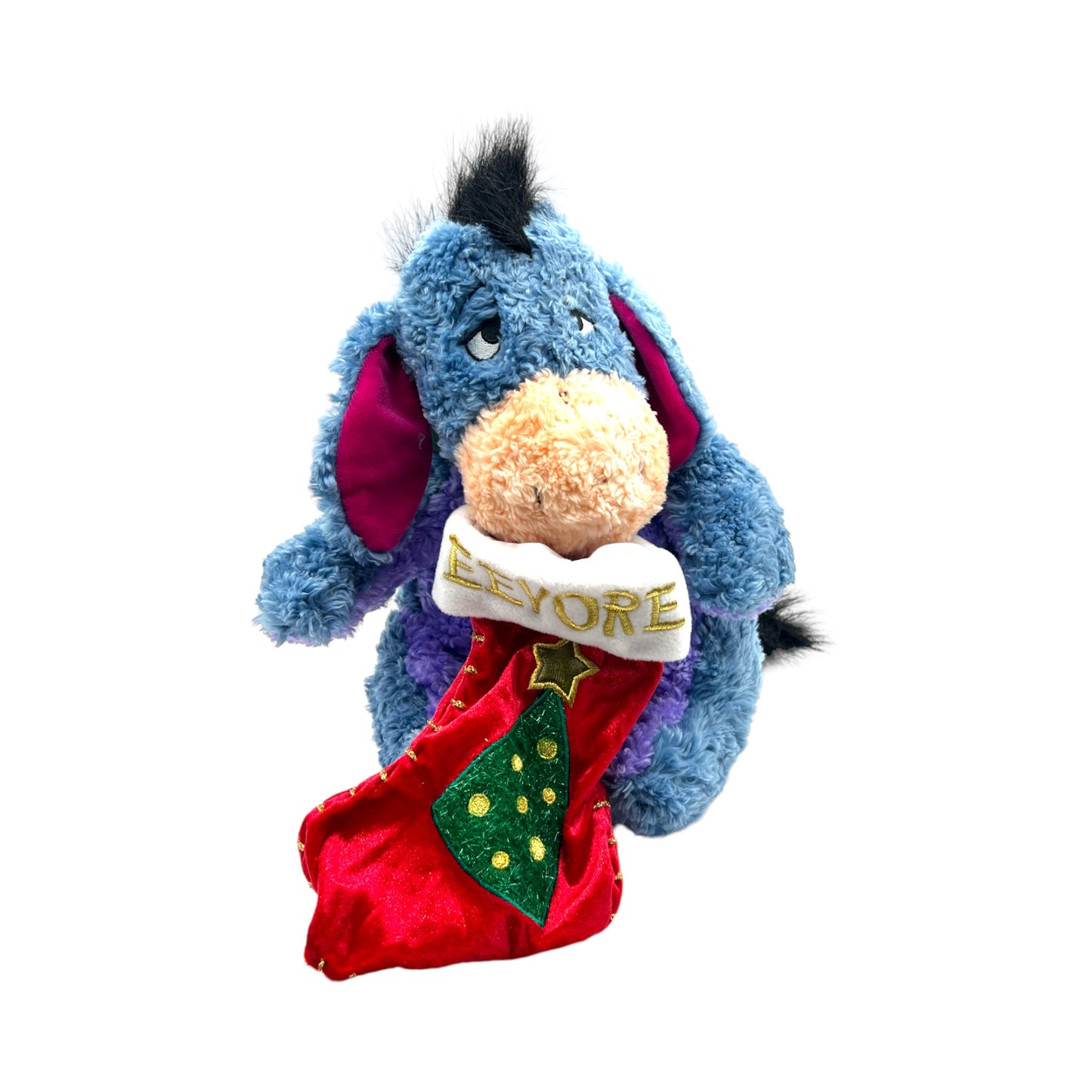 Disney Store - Eeyore With Stocking - Christmas - Vintage - 13"