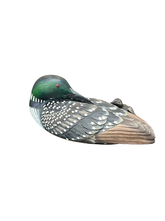 Heritage Decoys Les Canards - J.B. Garton - Wood - Loon with Chick - 8.5"