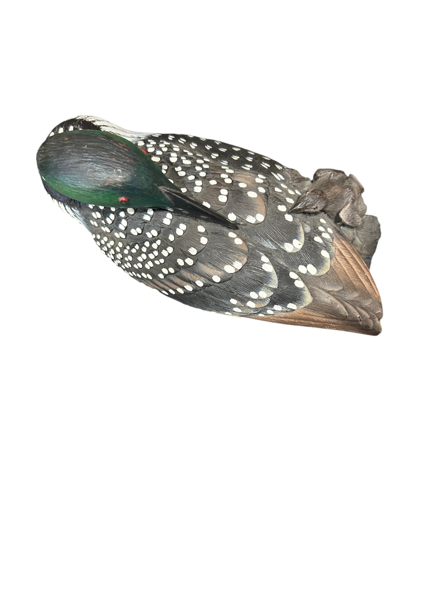 Heritage Decoys Les Canards - J.B. Garton - Wood - Loon with Chick - 8.5"