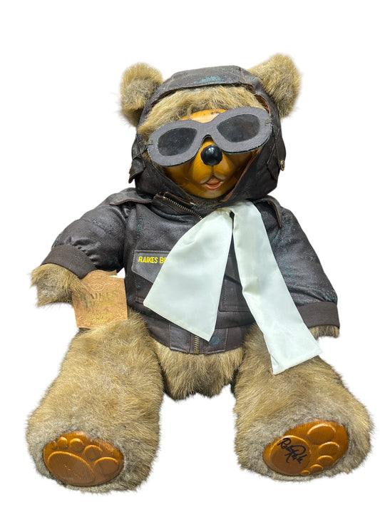 Raikes Bears - Wood Faced - Lindy Pilot - Limited To 15000 - Jointed - 21"