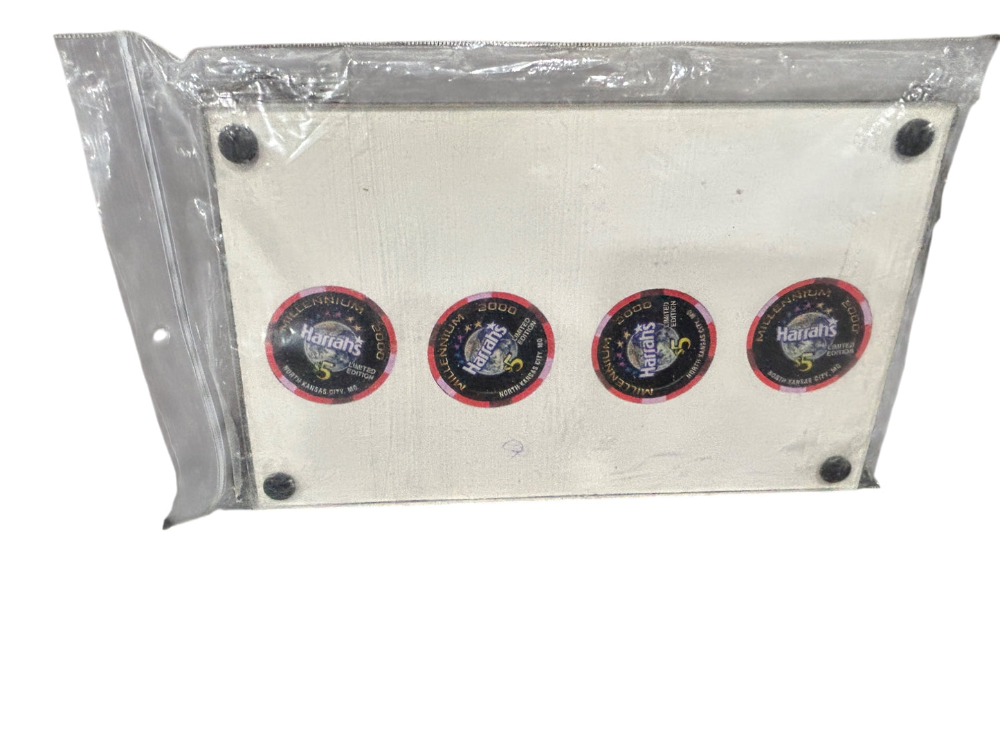 Harrah's - Legends of Entertainment - Millennium 2000 $5 Chip Series - BURNS, DIETRICH, DAVIS JR, CHANNING - 8"