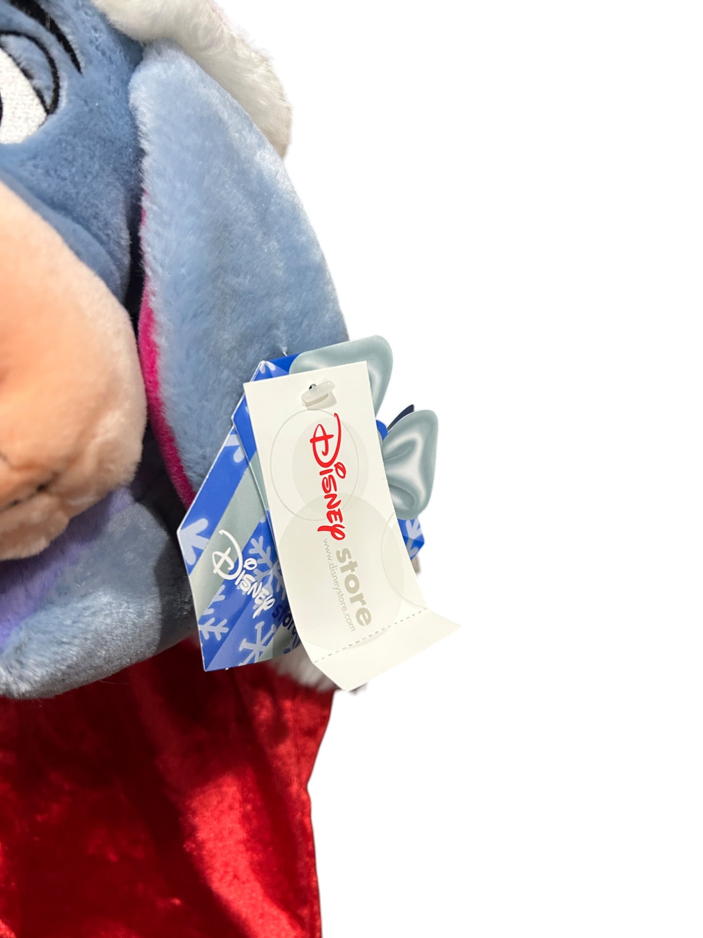 Disney Store - Eeyore 3D soft Plush Christmas Stocking Santa Hat - Vintage - 22"