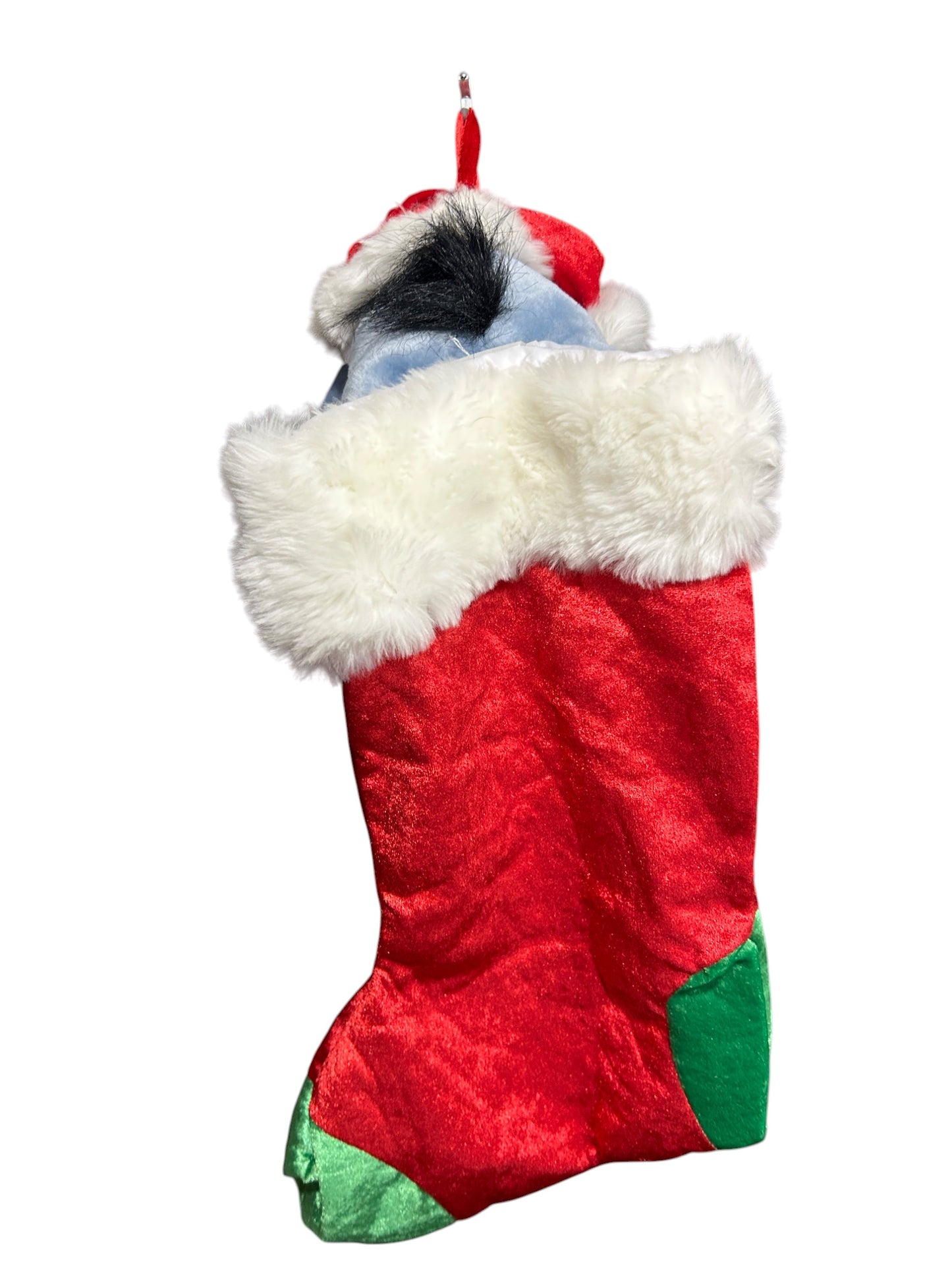 Disney Store - Eeyore 3D soft Plush Christmas Stocking Santa Hat - Vintage - 22"
