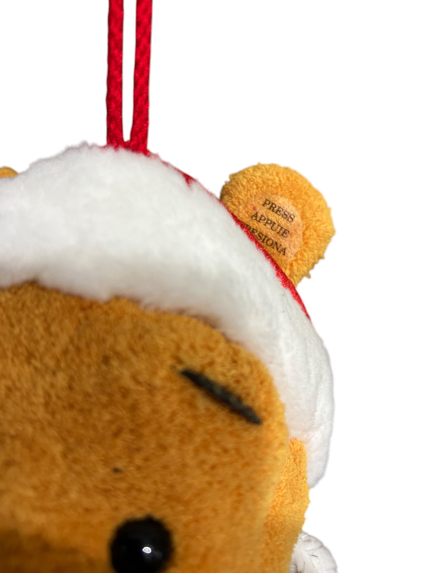 London Disney Store - Winnie the Pooh 2002 3D soft Plush Christmas Snowflake Stocking Santa Hat - Vintage - 22"