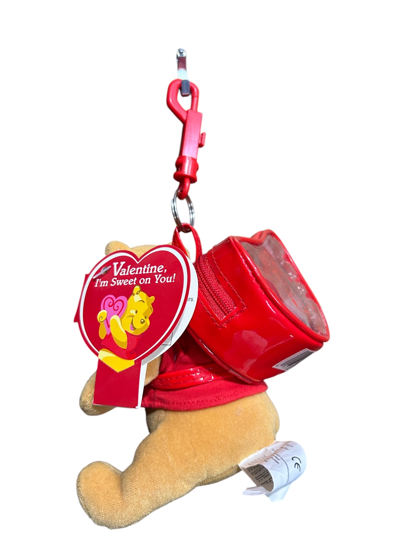 Disney Store- Winnie the Pooh - Valentines Day Keychain - Vintage - 8"