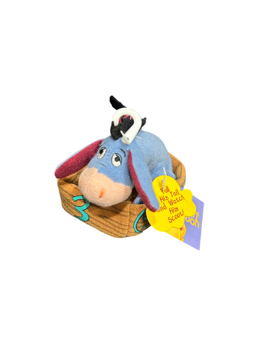 Disney Store - Exclusive Winnie the Pooh - Eeyore Applause Plush Wiggler Toy - With Tag - Vintage - 5"