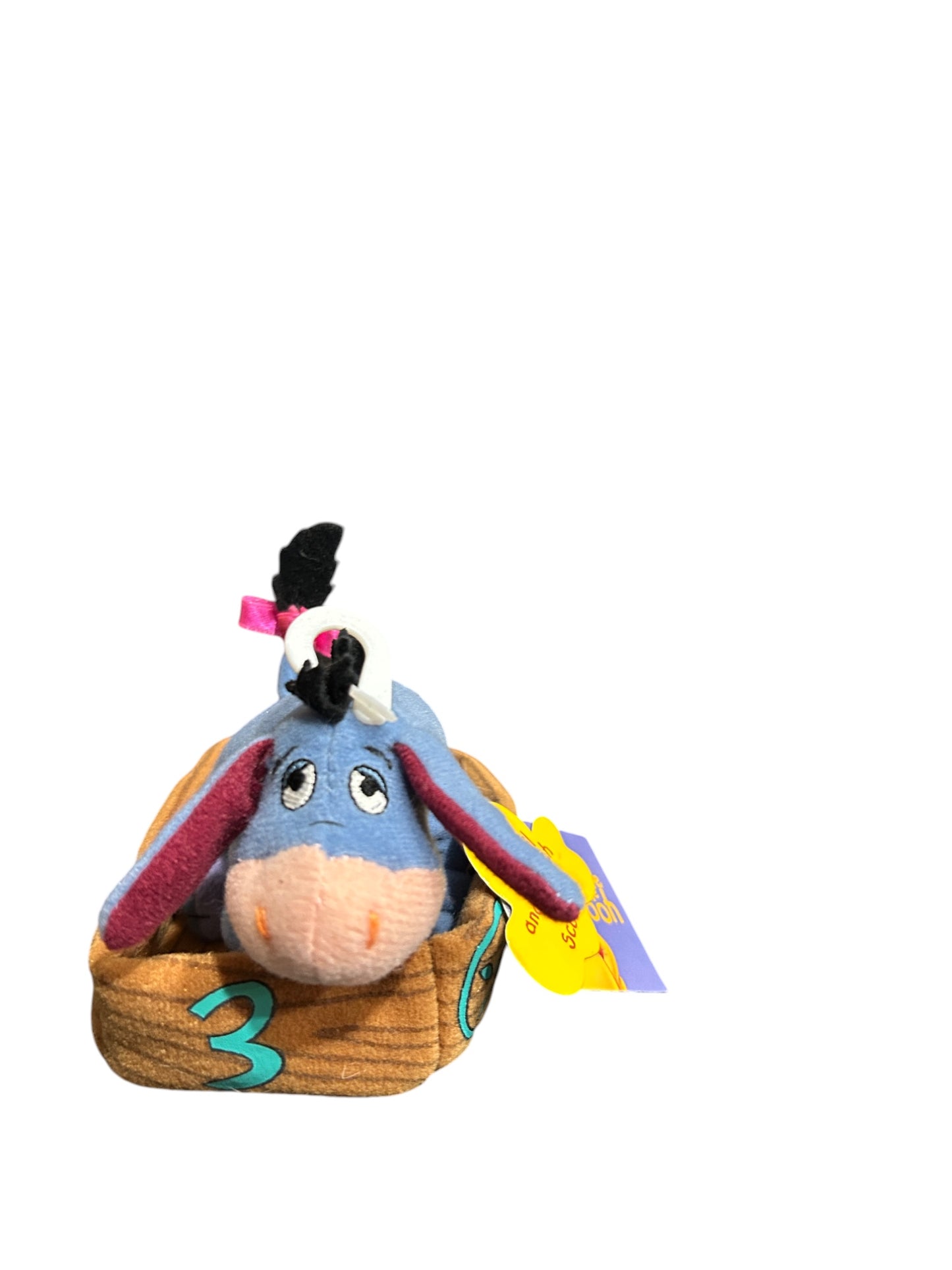 Disney Store - Exclusive Winnie the Pooh - Eeyore Applause Plush Wiggler Toy - With Tag - Vintage - 5"