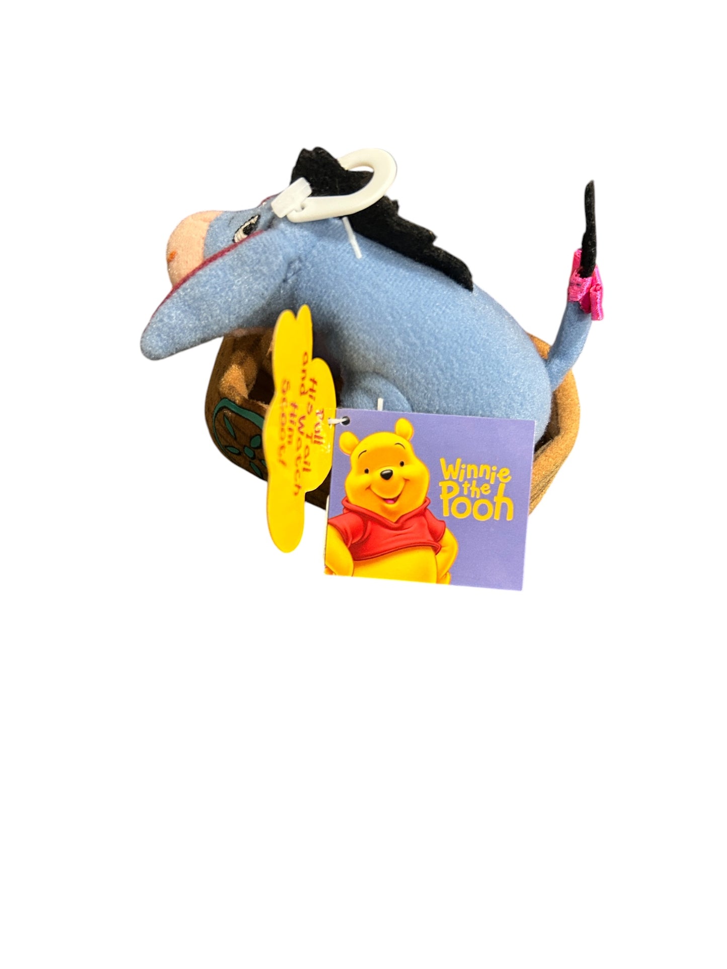 Disney Store - Exclusive Winnie the Pooh - Eeyore Applause Plush Wiggler Toy - With Tag - Vintage - 5"