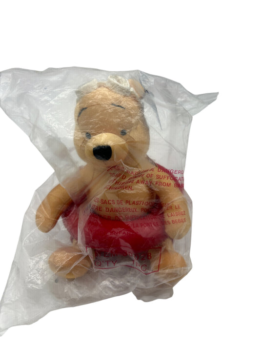 Disney Store - Winnie the Pooh - Pooh Bear Neoprene Swimming Mini Bean Bag - New W Tag - Vintage - 8"