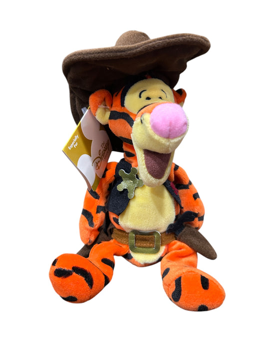 Disney Store - Exclusive Winnie the Pooh - Tigger Cowboy - Mini Bean Bag - 9"