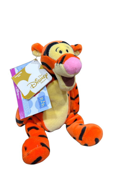 Disney Store - Winnie the Pooh - Tigger with Sound - Mini Bean Bag - 9"