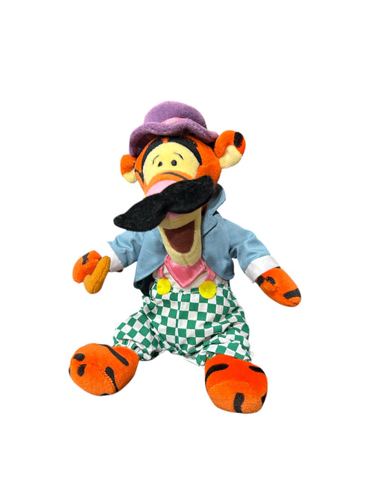 Disney Store - Winnie the Pooh - Mustache Tigger - with Tags - Mini Bean Bag - 9"