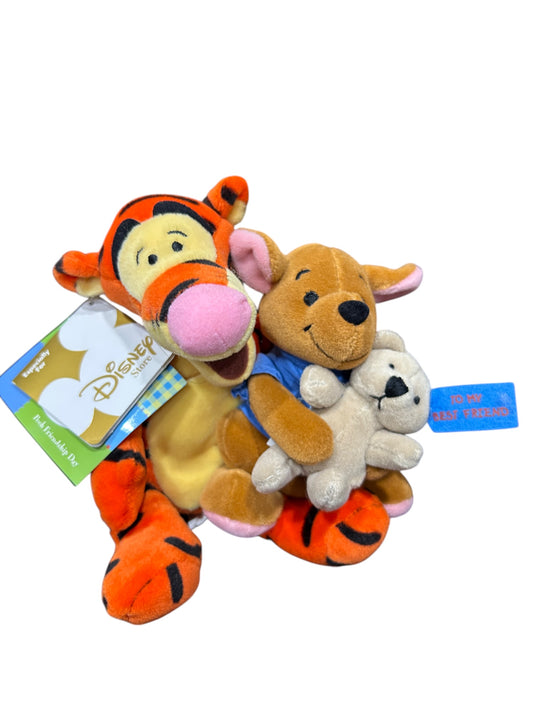 Disney Store - Winnie the Pooh - Friendship Day Tigger and Roo - with Tags - Mini Bean Bag - 9"