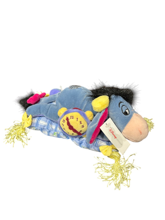 Disney Store - Winnie the Pooh - Mechanical Spring Eeyore W/ Tick Toc Sound - with Tags - Mini Bean Bag - 9"