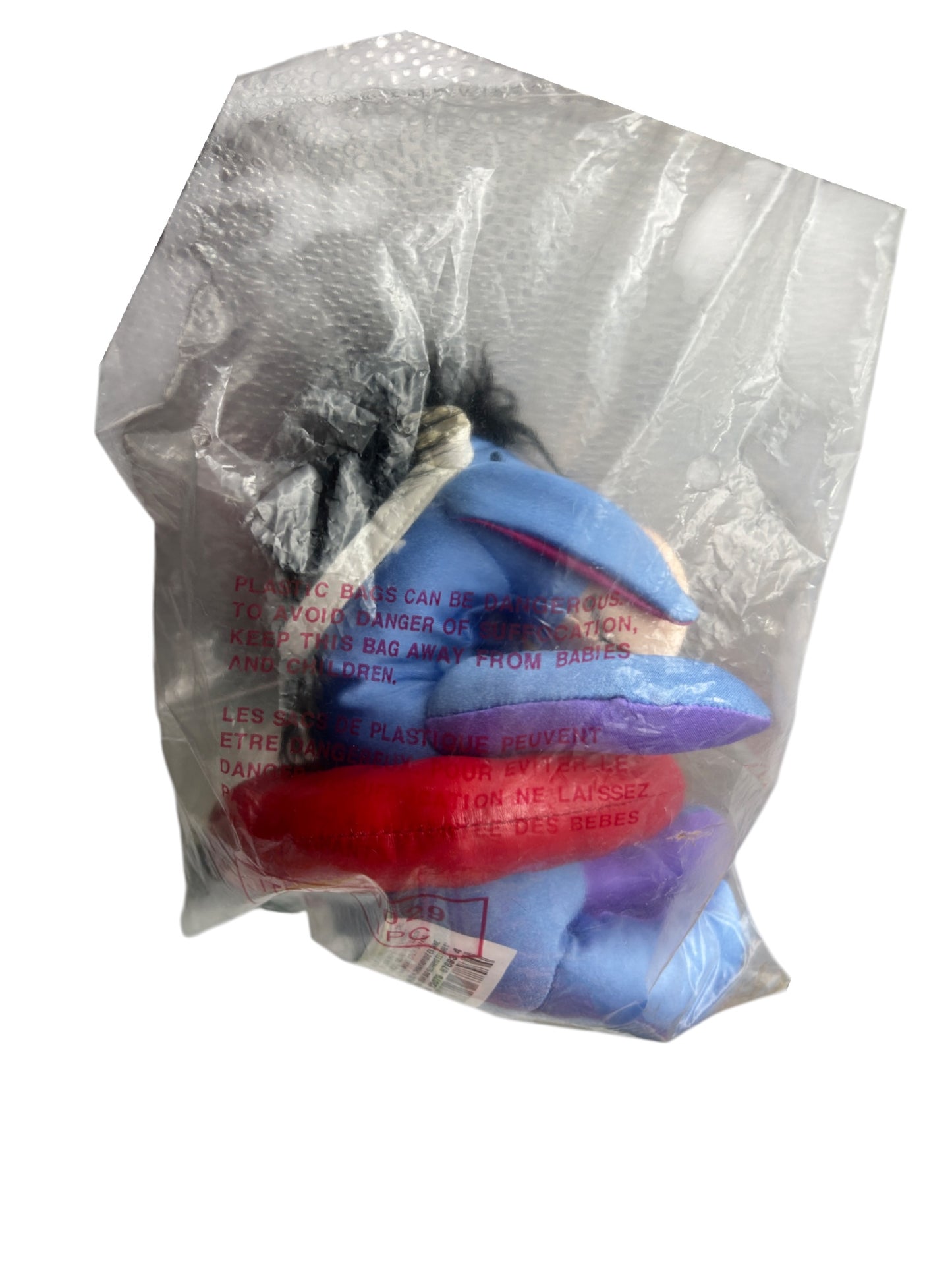 Disney Store - Winnie the Pooh - Eeyore Neoprene Swimming Mini Bean Bag - New W Tag - Vintage - 8" (Copy)