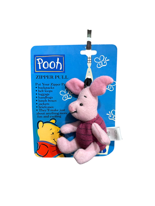 Disney - Winnie the Pooh - Piglet 3" Backpack Zipper Pull Plush NWT Easter Gift - With Tag - Vintage - 3"