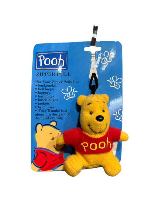 Disney - Winnie the Pooh - Pooh Bear 3" Backpack Zipper Pull Plush NWT Easter Gift - With Tag - Vintage - 3" (Copy)